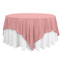 Polyester 90"x90" Table Overlay Square Tablecloth Dusty Rose - Wrinkle-Resistant & Durable Table Cover Pro Linens