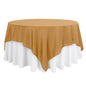 Polyester 90"x90" Table Overlay Square Tablecloth Gold - Wrinkle-Resistant & Durable Table Cover for Events Pro Linens