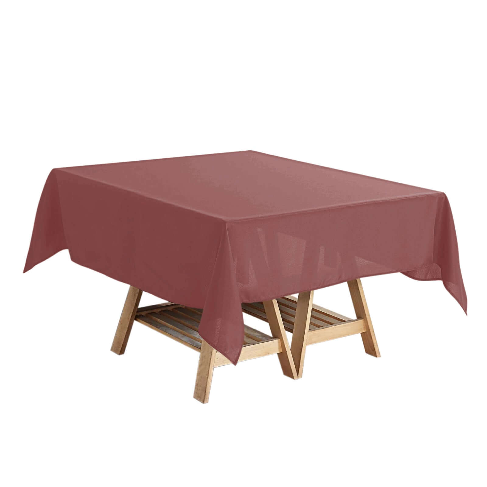 Polyester Square 54"x54" Tablecloth Cinnamon Rose - Wrinkle-Resistant & Durable Table Cover Pro Linens