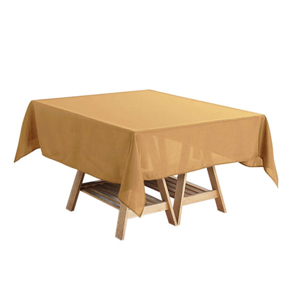 Polyester Square 54"x54" Tablecloth Gold - Wrinkle-Resistant & Durable Table Cover for Events Pro Linens