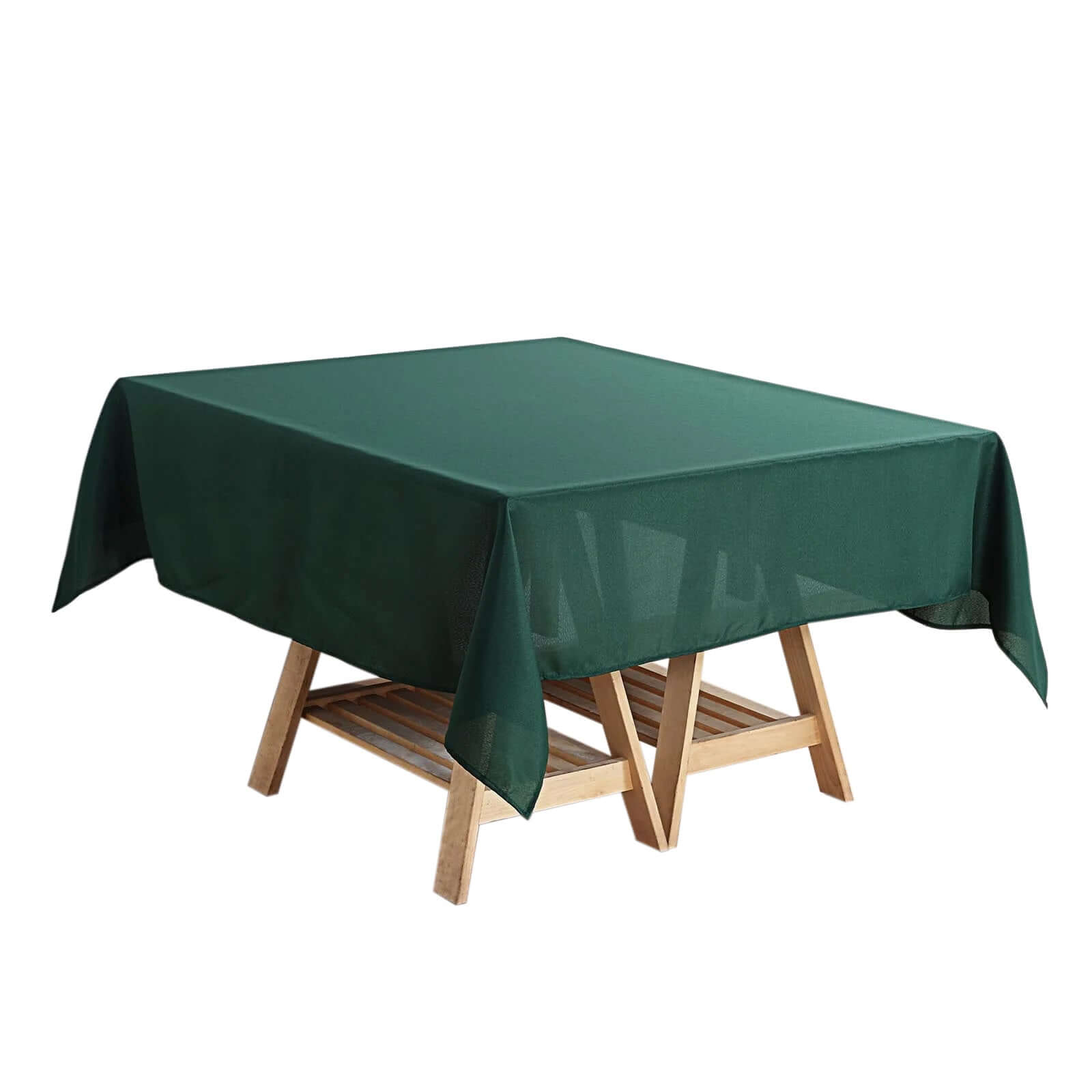 Polyester Square 54"x54" Tablecloth Hunter Emerald Green - Wrinkle-Resistant & Durable Table Cover Pro Linens