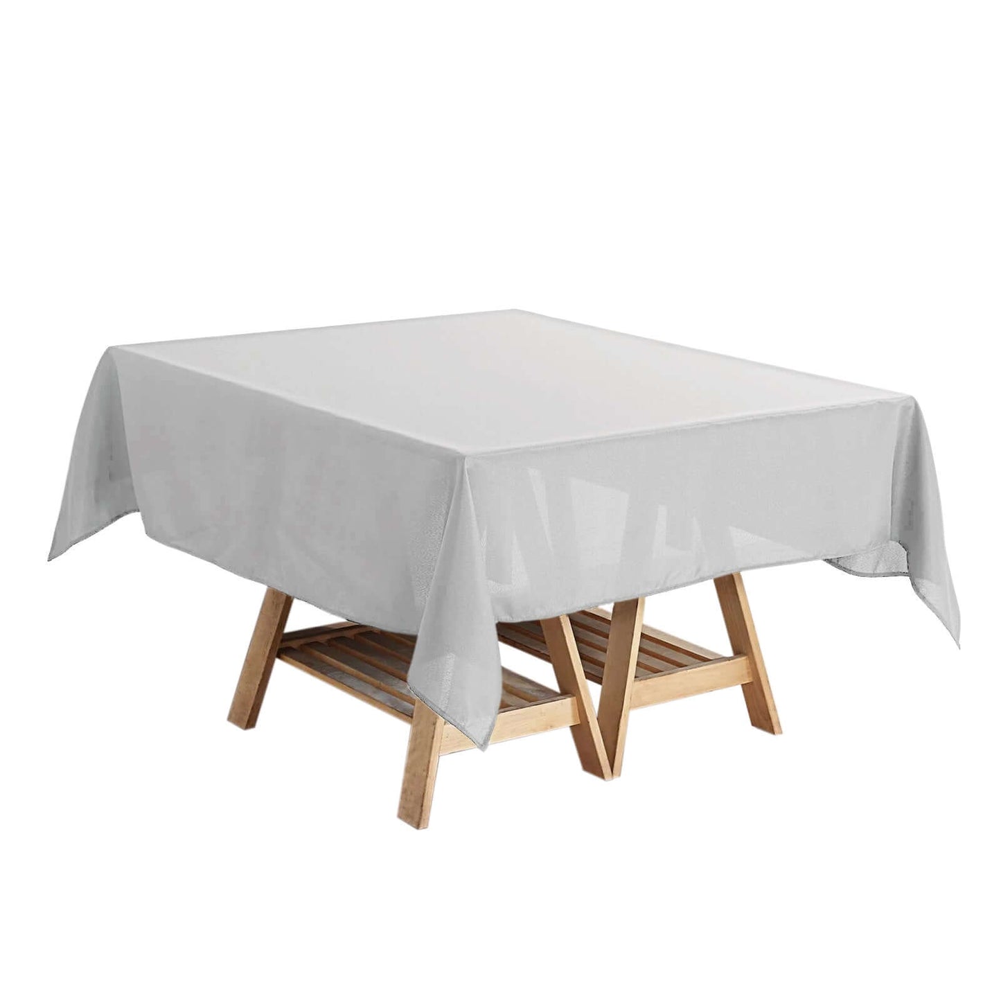 Polyester Square 54"x54" Tablecloth Silver - Wrinkle-Resistant & Durable Table Cover Pro Linens