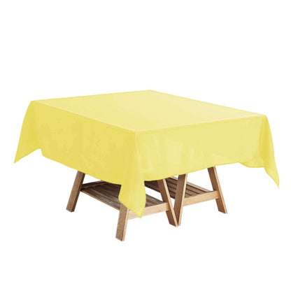 Polyester Square 54"x54" Tablecloth Yellow - Wrinkle-Resistant & Durable Table Cover Pro Linens