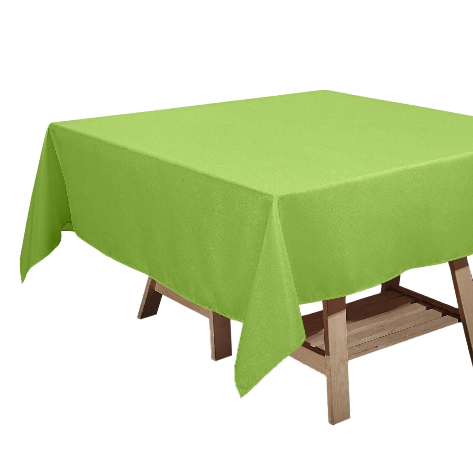 Polyester Square 70"x70" Tablecloth Apple Green - Wrinkle-Resistant & Durable Table Cover Pro Linens