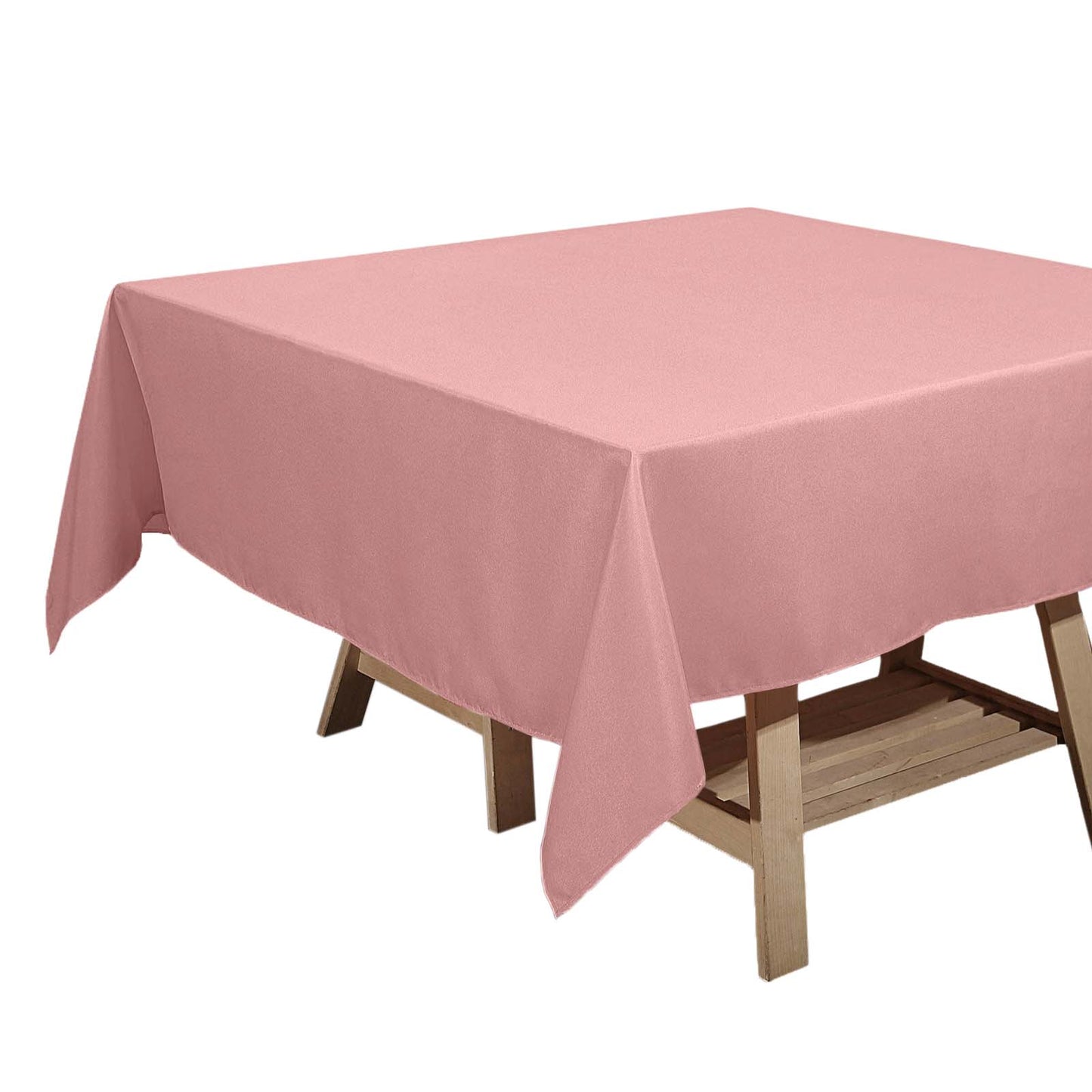 Polyester Square 70"x70" Tablecloth Dusty Rose - Wrinkle-Resistant & Durable Table Cover Pro Linens