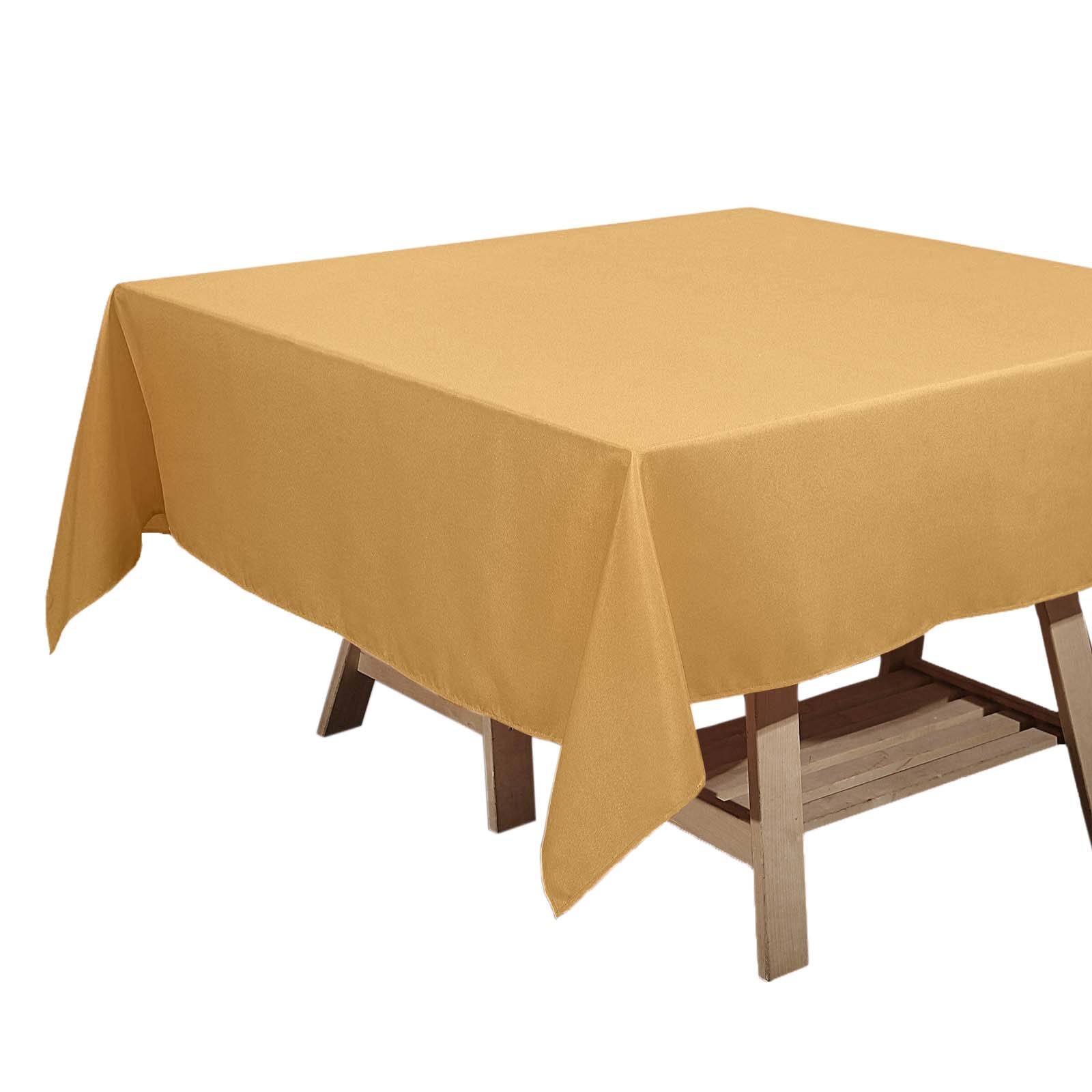 Polyester Square 70"x70" Tablecloth Gold - Wrinkle-Resistant & Durable Table Cover Pro Linens