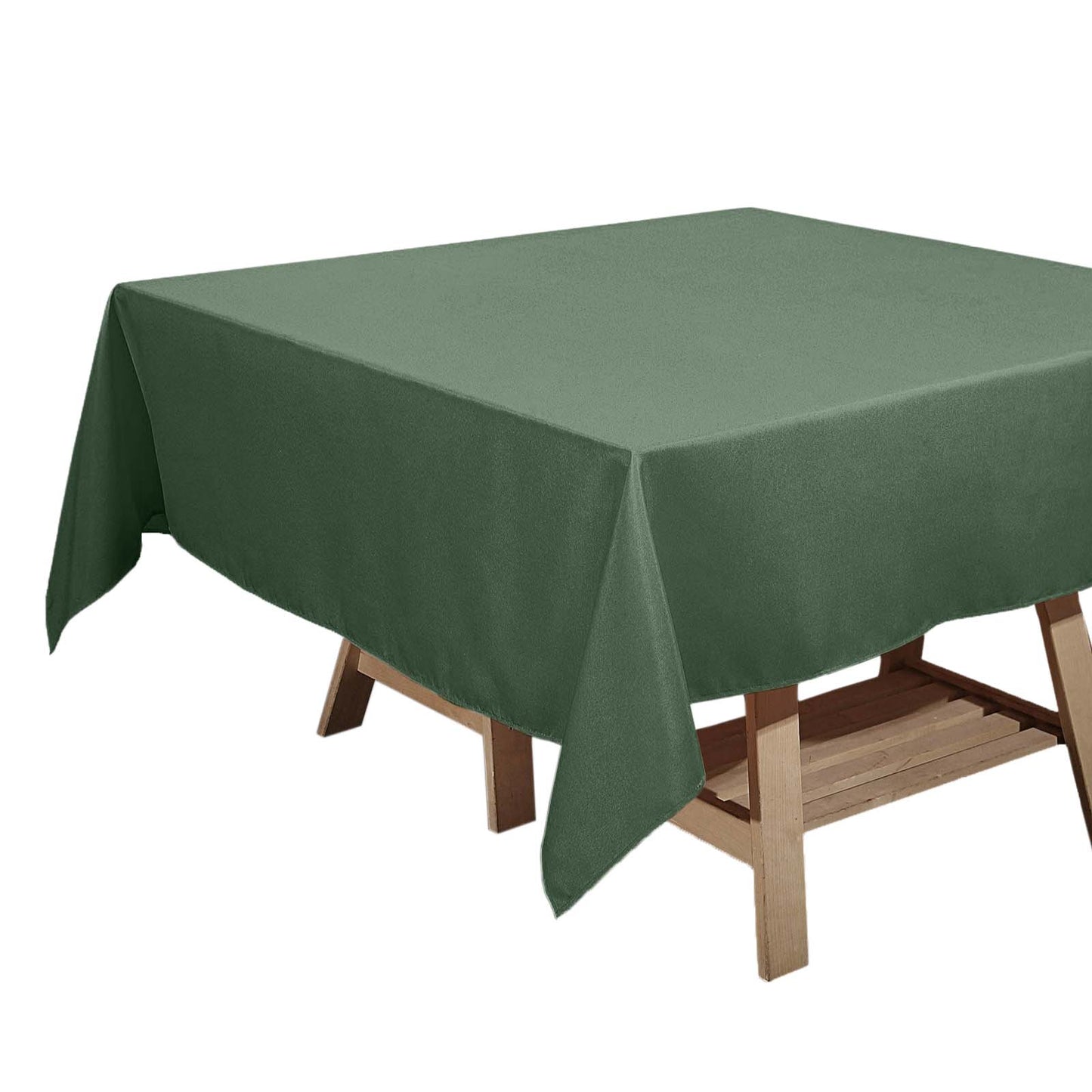 Polyester Square 70"x70" Tablecloth Olive Green - Wrinkle-Resistant & Durable Table Cover Pro Linens