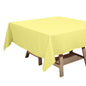 Polyester Square 70"x70" Tablecloth Yellow - Wrinkle-Resistant & Durable Table Cover Pro Linens