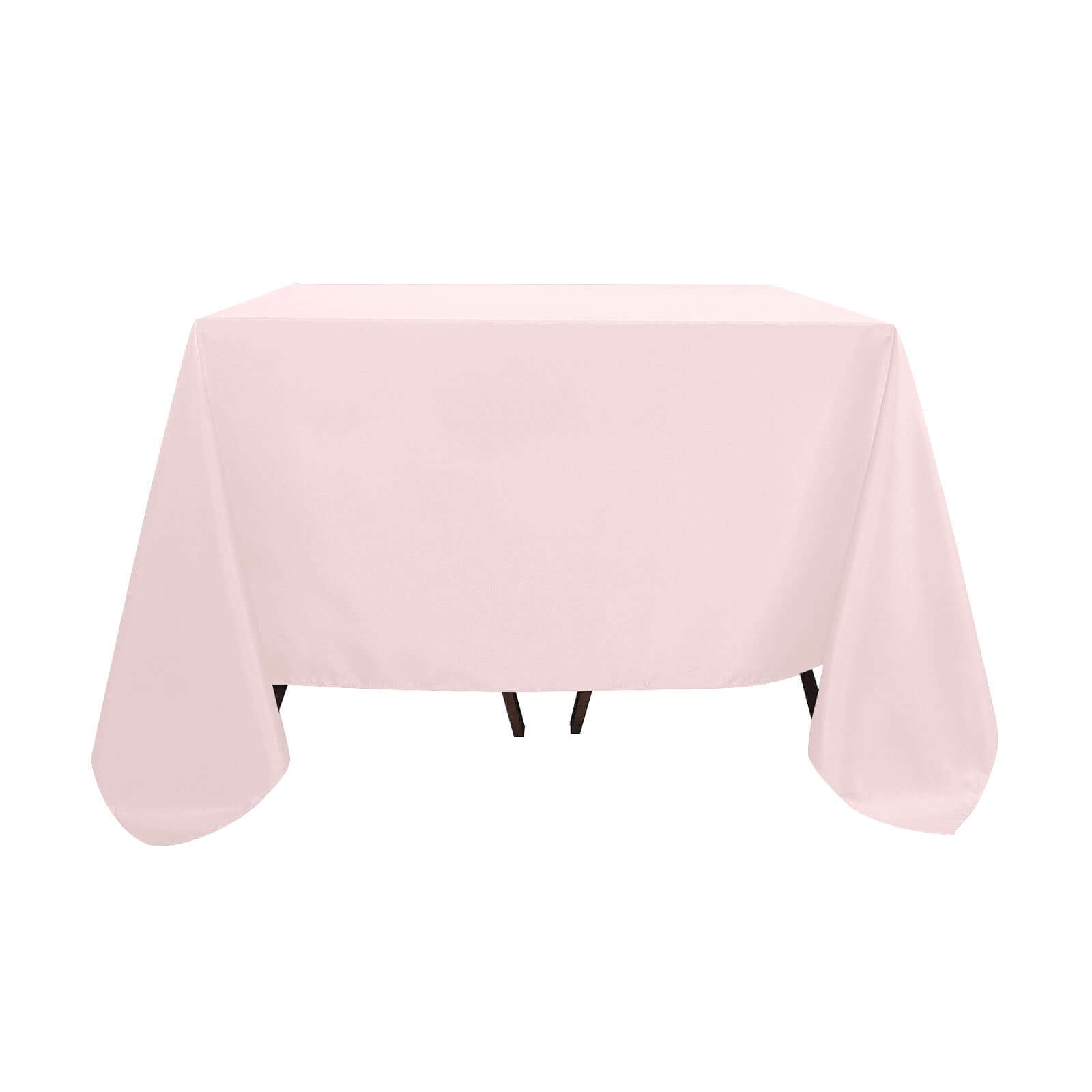 Polyester Square 90"x90" Tablecloth Blush - Wrinkle-Resistant & Durable Table Cover Pro Linens