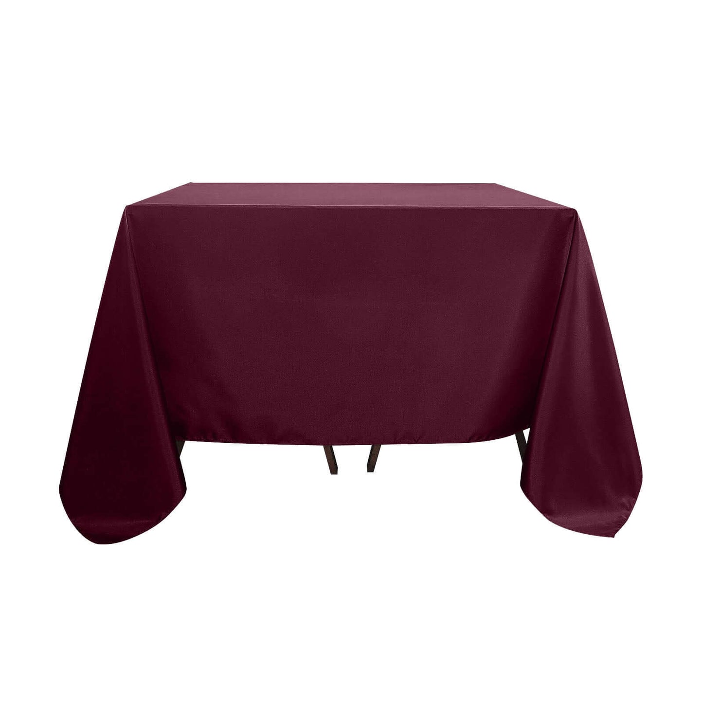 Polyester Square 90"x90" Tablecloth Burgundy - Wrinkle-Resistant & Durable Table Cover Pro Linens