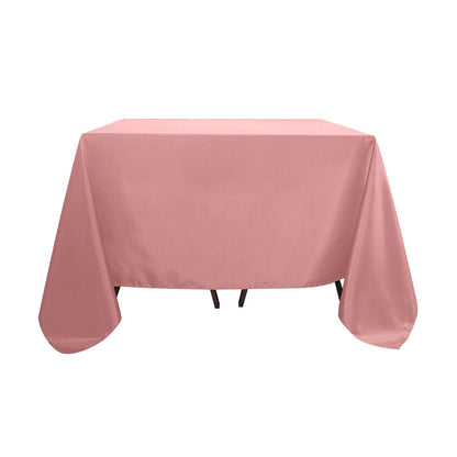 Polyester Square 90"x90" Tablecloth Dusty Rose - Wrinkle-Resistant & Durable Table Cover Pro Linens