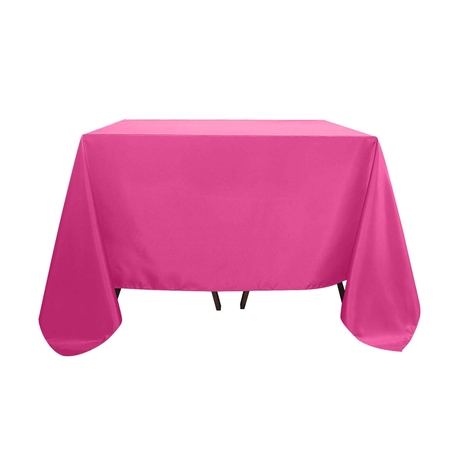 Polyester Square 90"x90" Tablecloth Fuchsia - Wrinkle-Resistant & Durable Table Cover Pro Linens