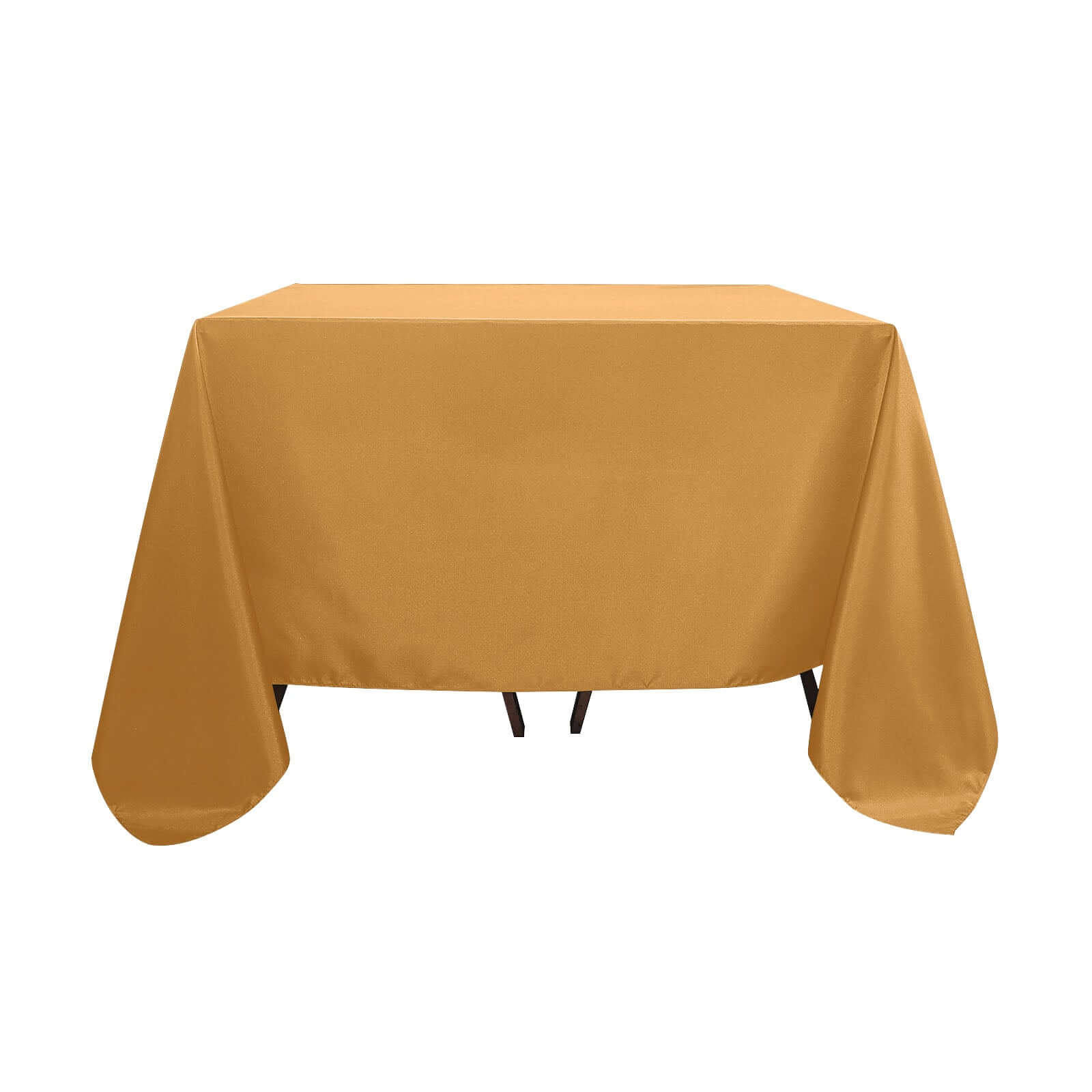 Polyester Square 90"x90" Tablecloth Gold - Wrinkle-Resistant & Durable Table Cover for Events Pro Linens