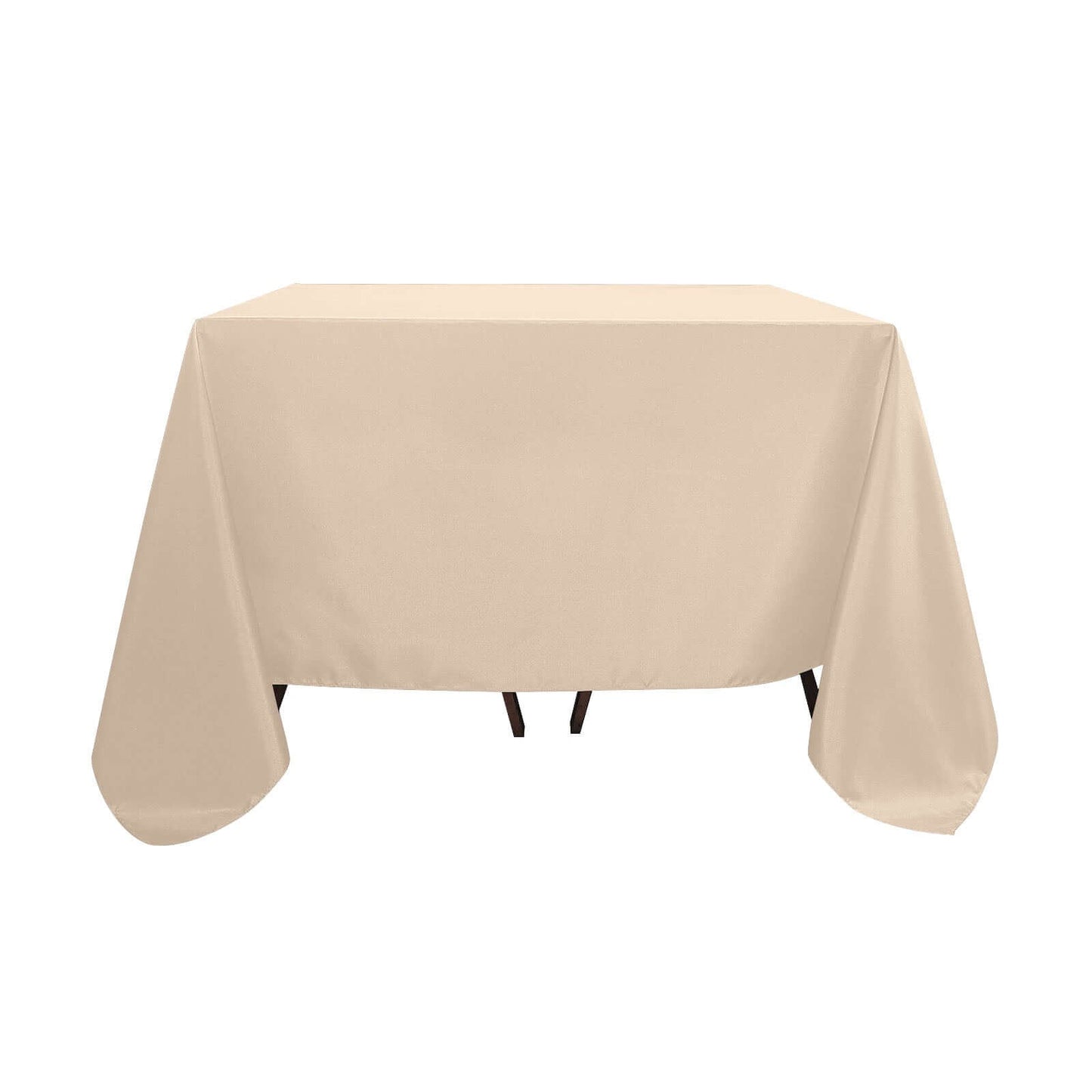 Polyester Square 90"x90" Tablecloth Nude - Wrinkle-Resistant & Durable Table Cover Pro Linens