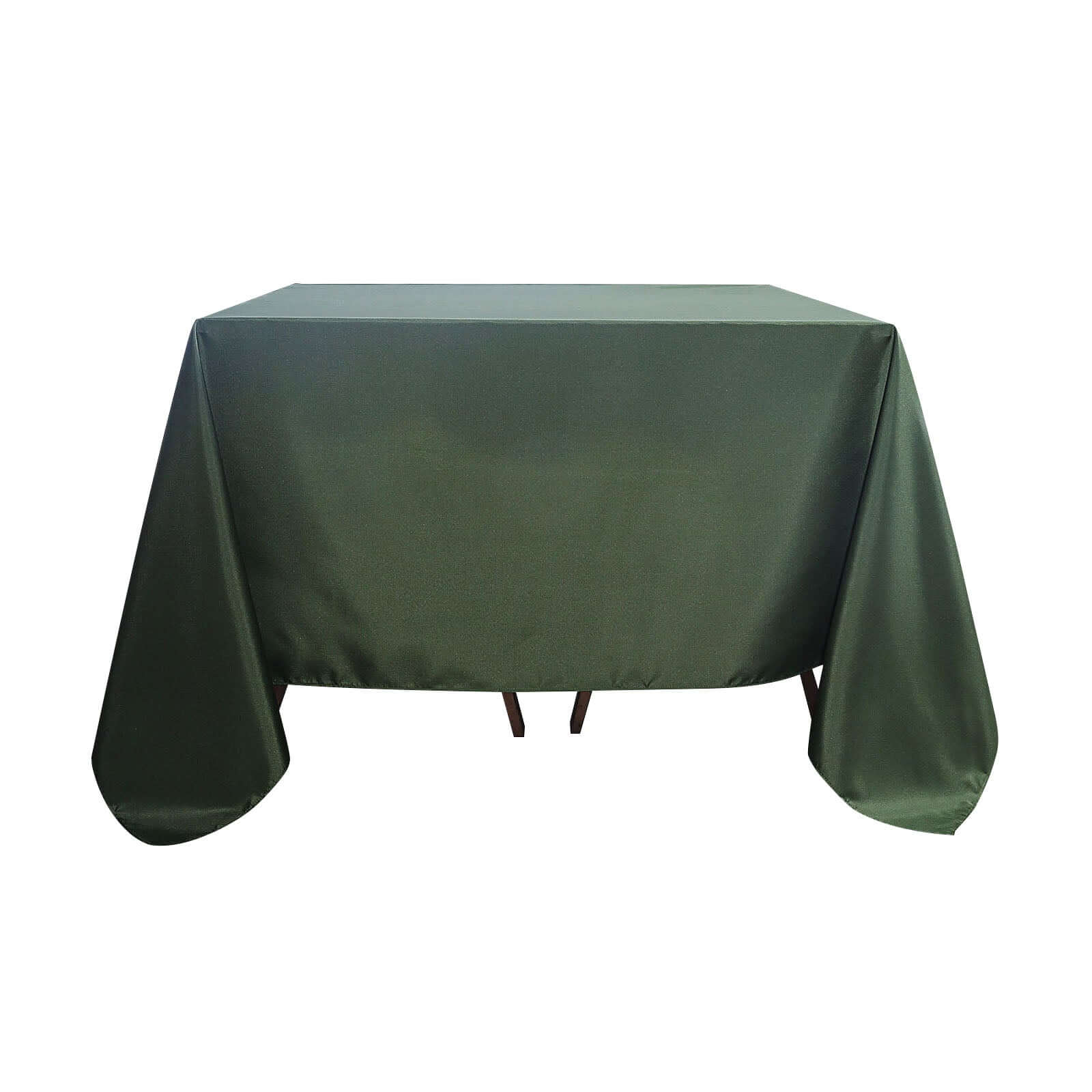 Polyester Square 90"x90" Tablecloth Olive Green - Wrinkle-Resistant & Durable Table Cover Pro Linens