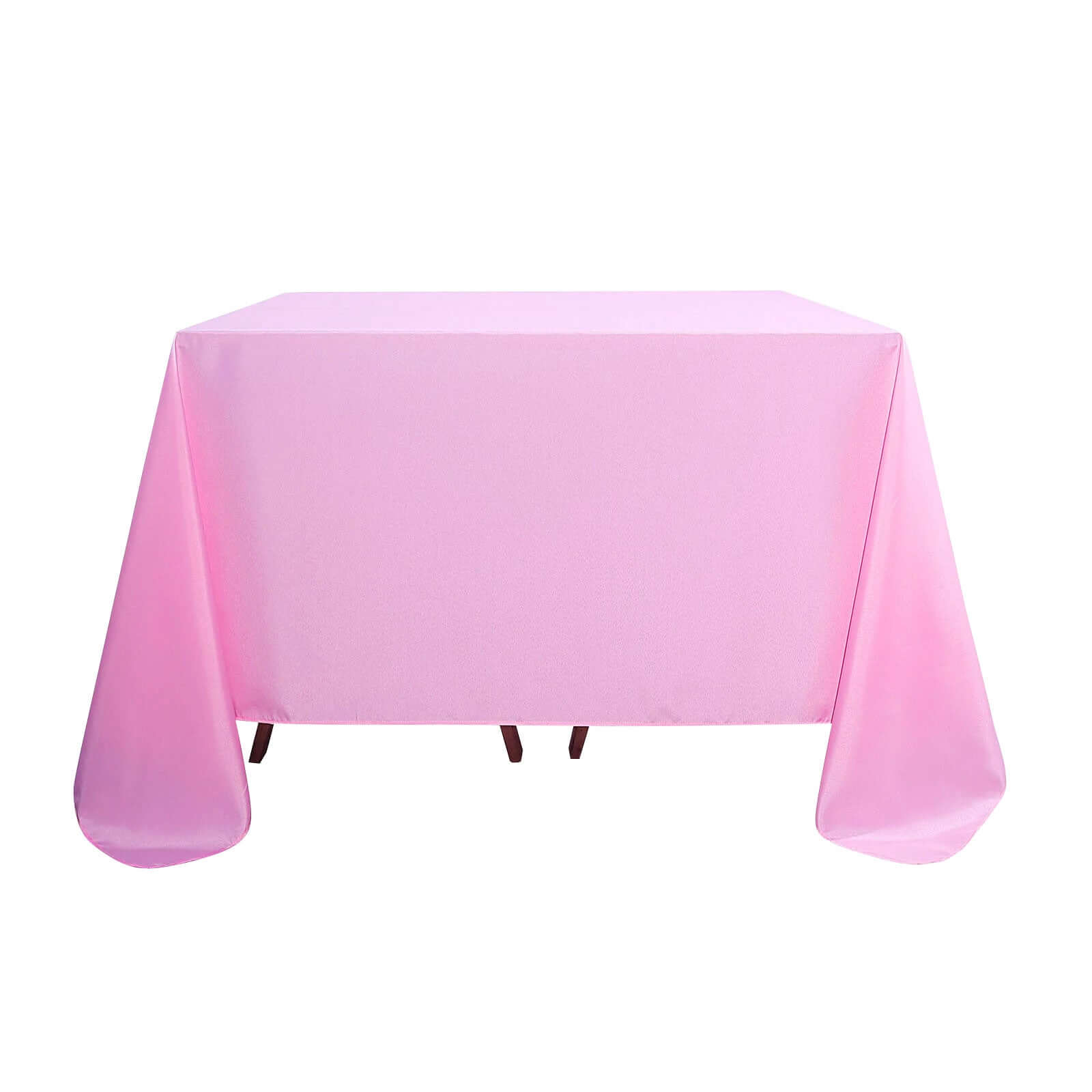 Polyester Square 90"x90" Tablecloth Pink - Wrinkle-Resistant & Durable Table Cover Pro Linens