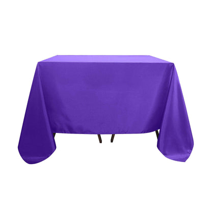 Polyester Square 90"x90" Tablecloth Purple - Wrinkle-Resistant & Durable Table Cover Pro Linens