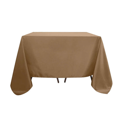 Polyester Square 90"x90" Tablecloth Taupe - Wrinkle-Resistant & Durable Table Cover Pro Linens