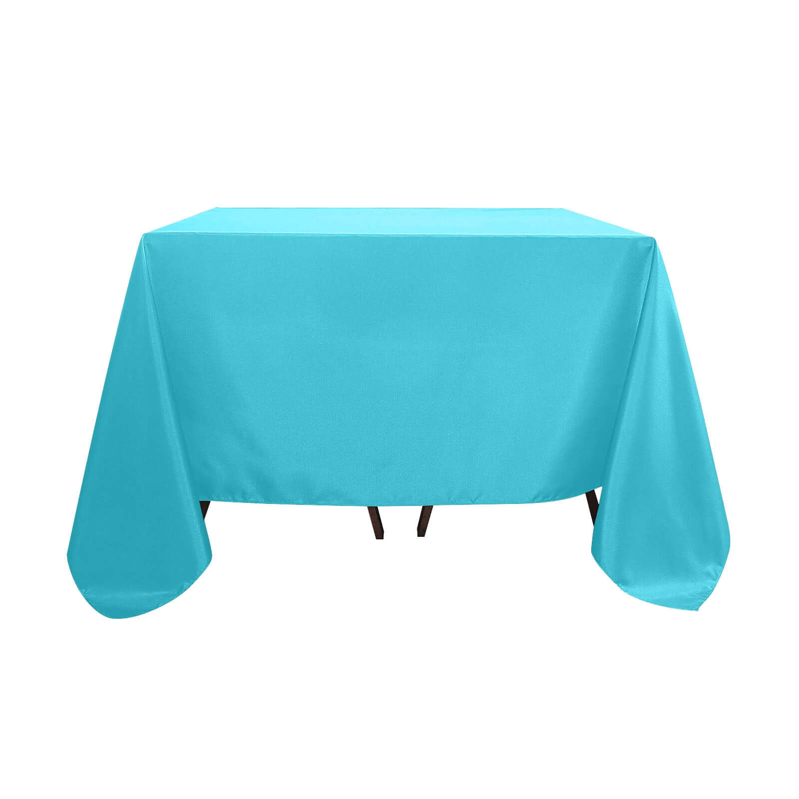 Polyester Square 90"x90" Tablecloth Turquoise - Wrinkle-Resistant & Durable Table Cover Pro Linens