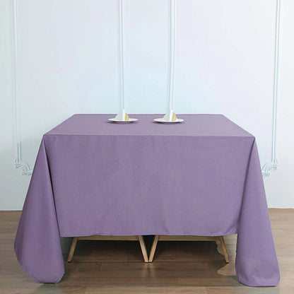 Polyester Square 90"x90" Tablecloth Violet Amethyst - Wrinkle-Resistant & Durable Table Cover Pro Linens