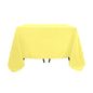 Polyester Square 90"x90" Tablecloth Yellow - Wrinkle-Resistant & Durable Table Cover Pro Linens