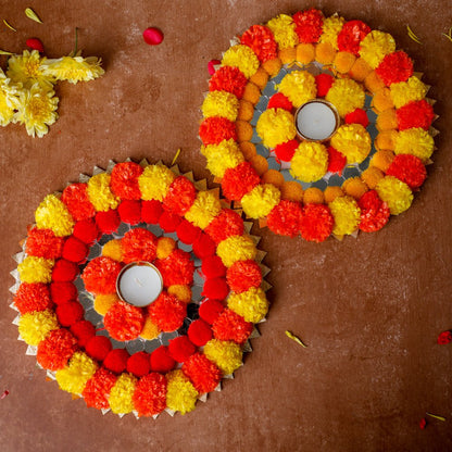 Pom Pom Rangoli Mat Plastic PRO Indian