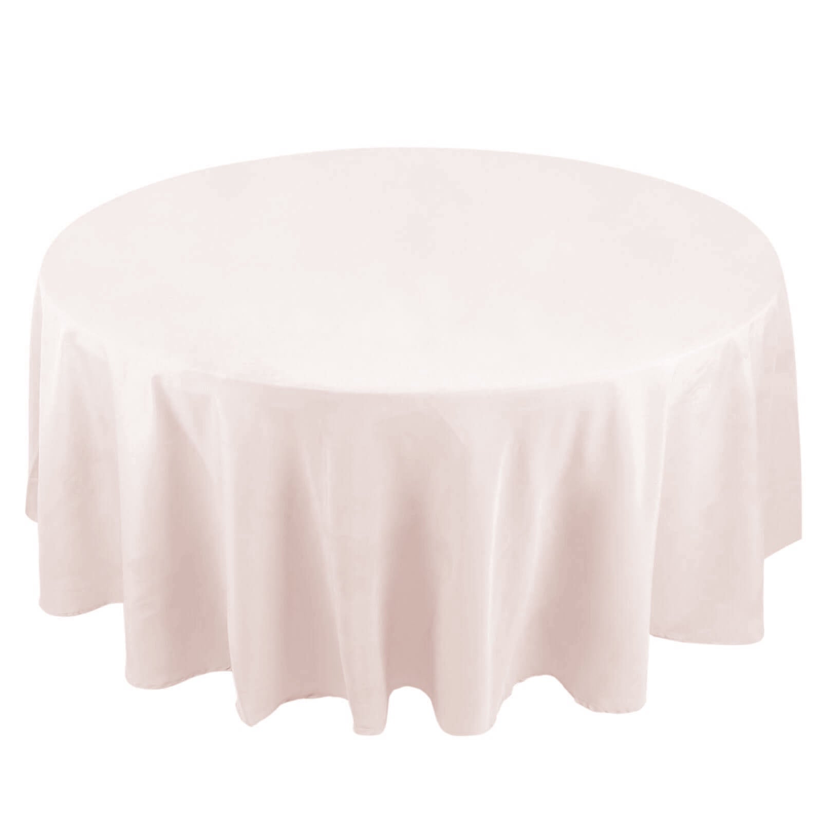 Premium Polyester 108" Round Tablecloth Blush - Wrinkle-Resistant 220GSM Table Cover Pro Linens