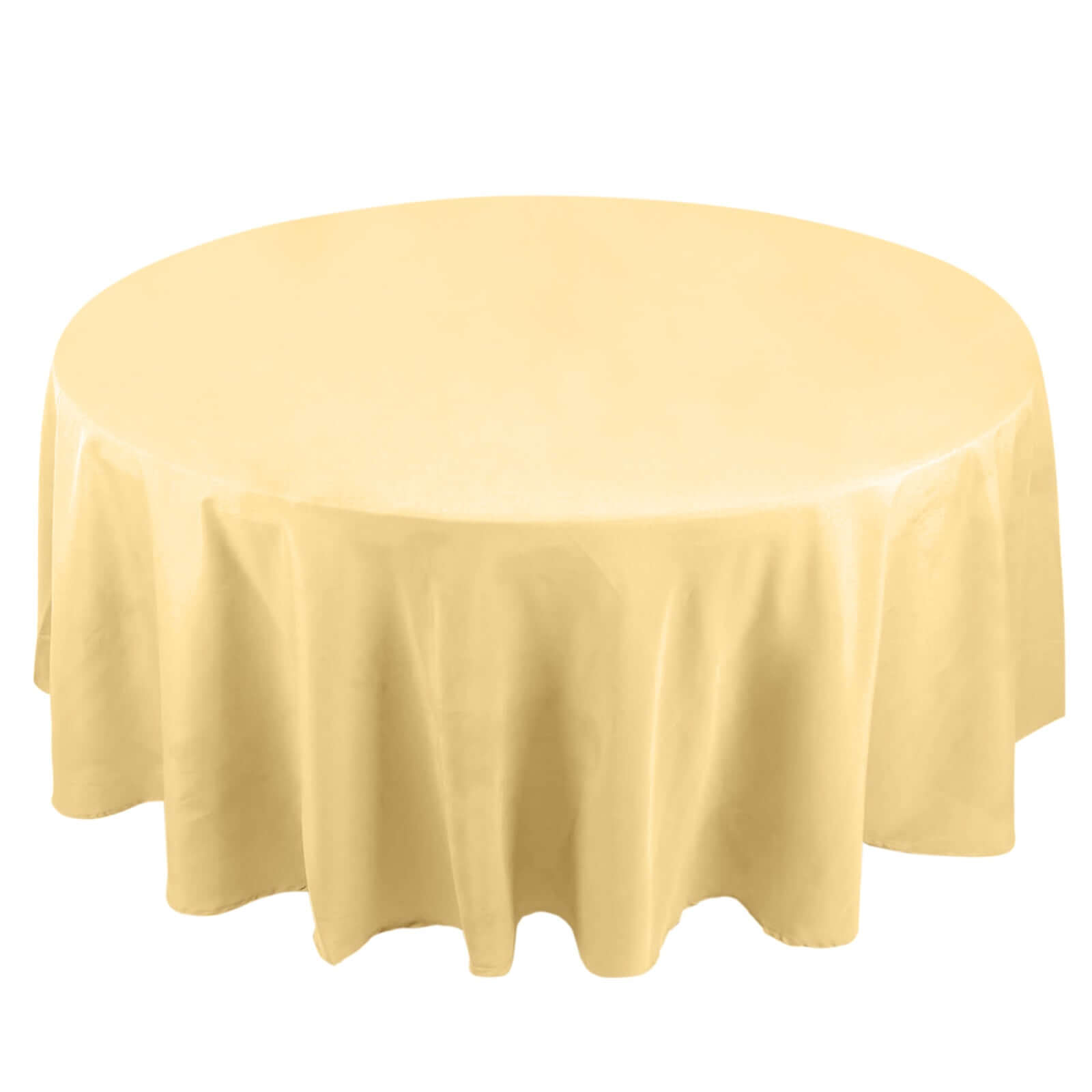 Premium Polyester 108" Round Tablecloth Champagne - Wrinkle-Resistant 220GSM Table Cover Pro Linens