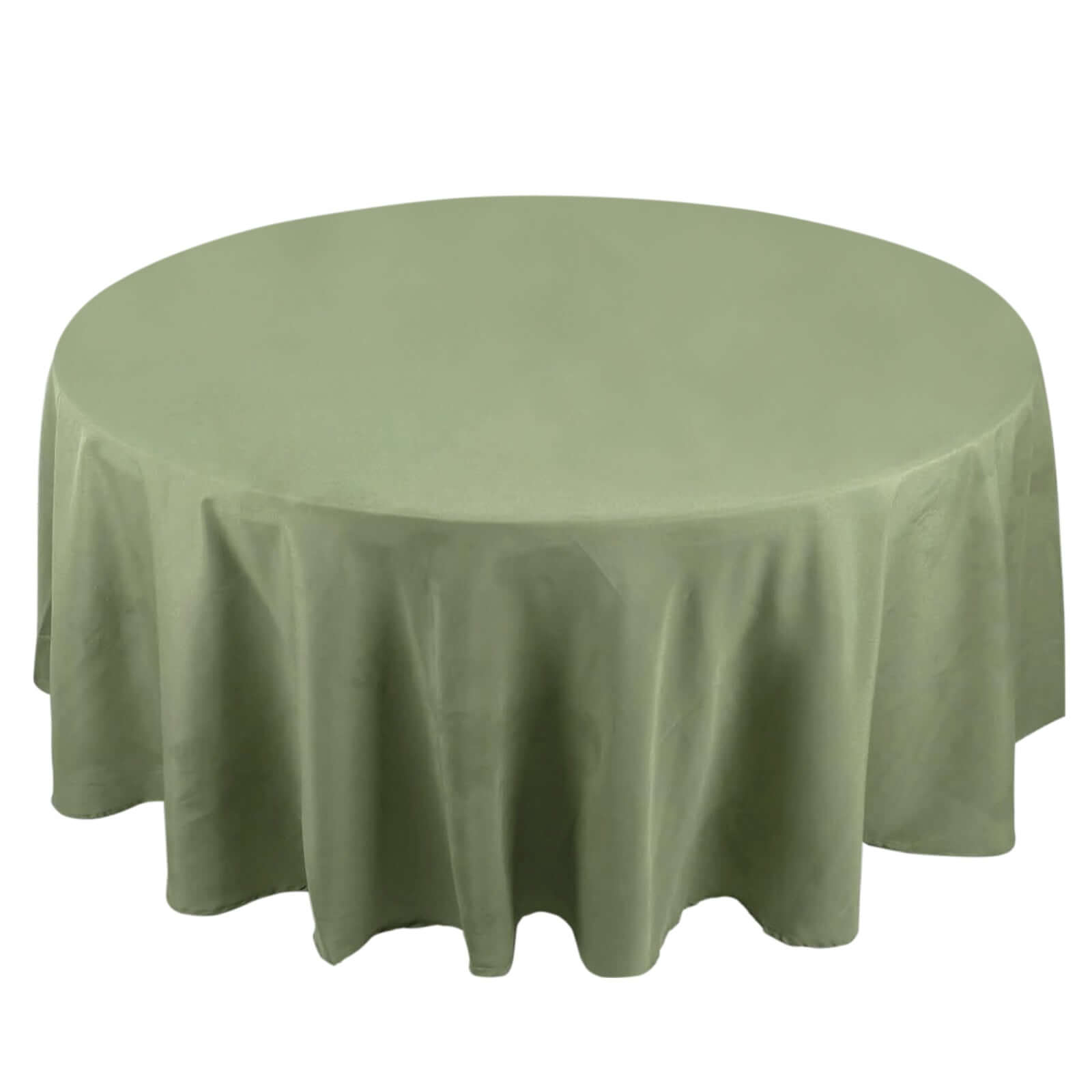 Premium Polyester 108" Round Tablecloth Dusty Sage Green - Wrinkle-Resistant 220GSM Table Cover Pro Linens