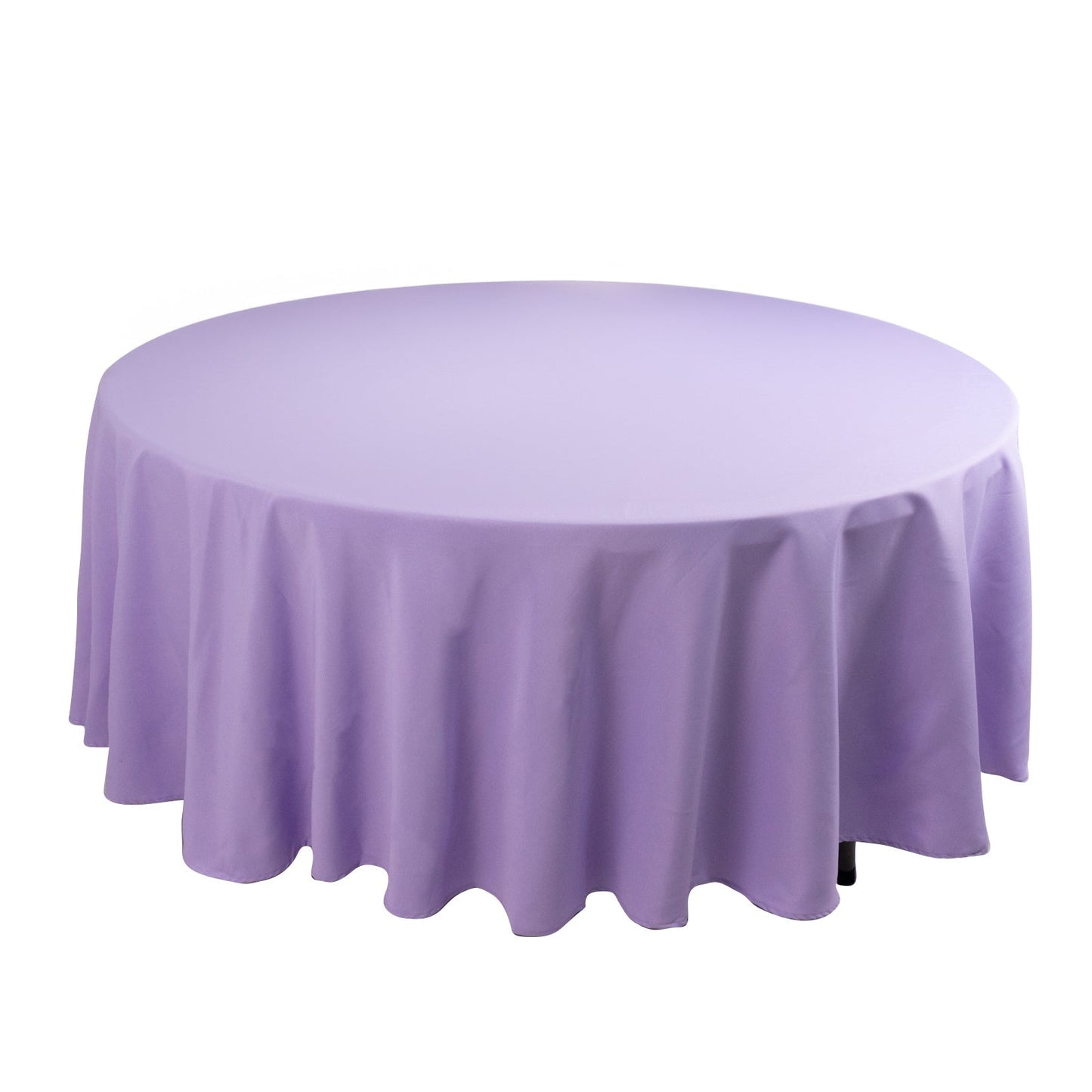 Premium Polyester 108" Round Tablecloth Lavander Lilac - Wrinkle-Resistant 220GSM Table Cover Pro Linens