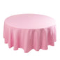 Premium Polyester 108" Round Tablecloth Pink - Wrinkle-Resistant 220GSM Table Cover Pro Linens