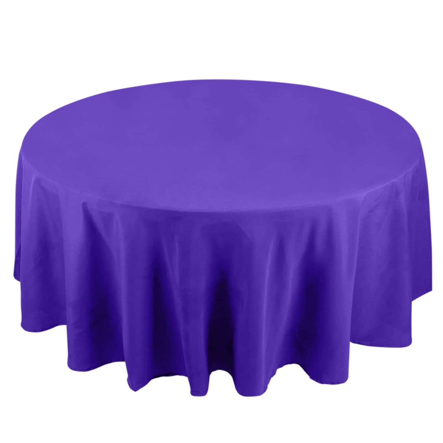 Premium Polyester 108" Round Tablecloth Purple - Wrinkle-Resistant 220GSM Table Cover Pro Linens