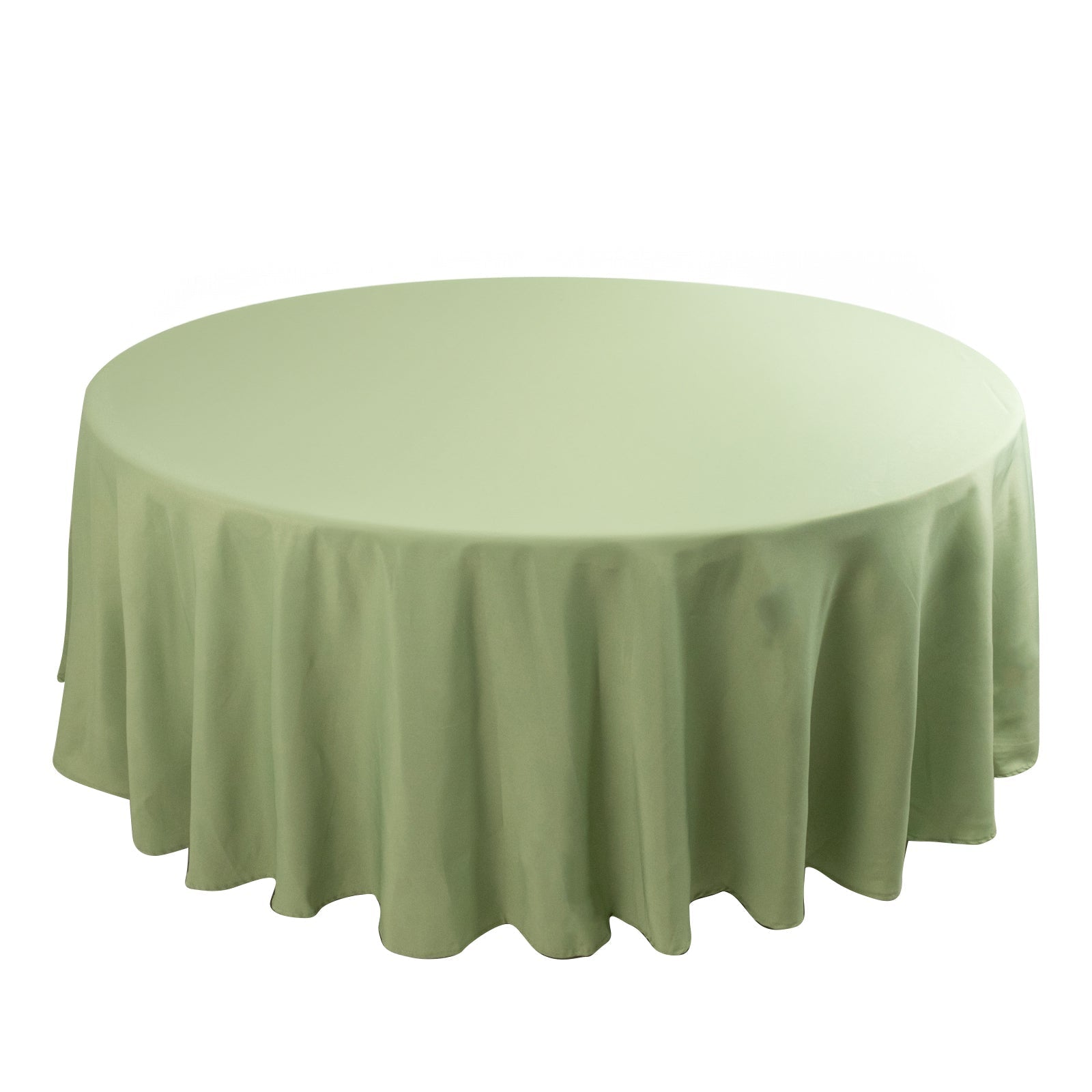 Premium Polyester 108" Round Tablecloth Sage Green - Wrinkle-Resistant 220GSM Table Cover Pro Linens