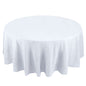 Premium Polyester 108" Round Tablecloth White - Wrinkle-Resistant 220GSM Table Cover for Weddings & Events Pro Linens