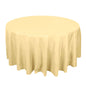 Premium Polyester 120" Round Tablecloth Champagne - Seamless 220GSM Wrinkle-Resistant Table Cover Pro Linens