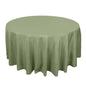 Premium Polyester 120" Round Tablecloth Dusty Sage Green - Seamless 220GSM Wrinkle-Resistant Table Cover Pro Linens