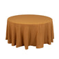 Premium Polyester 120" Round Tablecloth Gold - Seamless 220GSM Wrinkle-Resistant Design for Classy Events Pro Linens