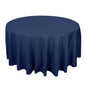 Premium Polyester 120" Round Tablecloth Navy Blue - Seamless 220GSM Wrinkle-Resistant Table Cover Pro Linens