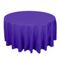 Premium Polyester 120" Round Tablecloth Purple - Seamless 220GSM Wrinkle-Resistant Table Cover Pro Linens