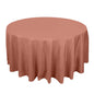 Premium Polyester 120" Round Tablecloth Terracotta (Rust) - Seamless 220GSM Wrinkle-Resistant Table Cover Pro Linens