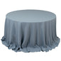 Premium Polyester 132" Round Tablecloth Dusty Blue - Seamless 220GSM Wrinkle-Resistant Table Cover Pro Linens