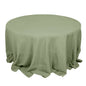 Premium Polyester 132" Round Tablecloth Dusty Sage Green - Seamless 220GSM Wrinkle-Resistant Table Cover Pro Linens