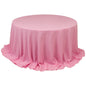 Premium Polyester 132" Round Tablecloth Pink - Seamless 220GSM Wrinkle-Resistant Table Cover Pro Linens