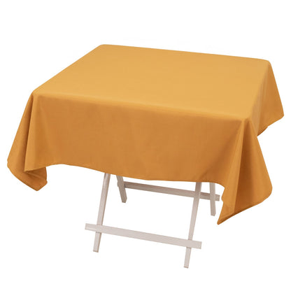 Premium Polyester 54"x54" Square Tablecloth Gold - Stain and Wrinkle-Resistant 220GSM Finish for Weddings & Events Pro Linens