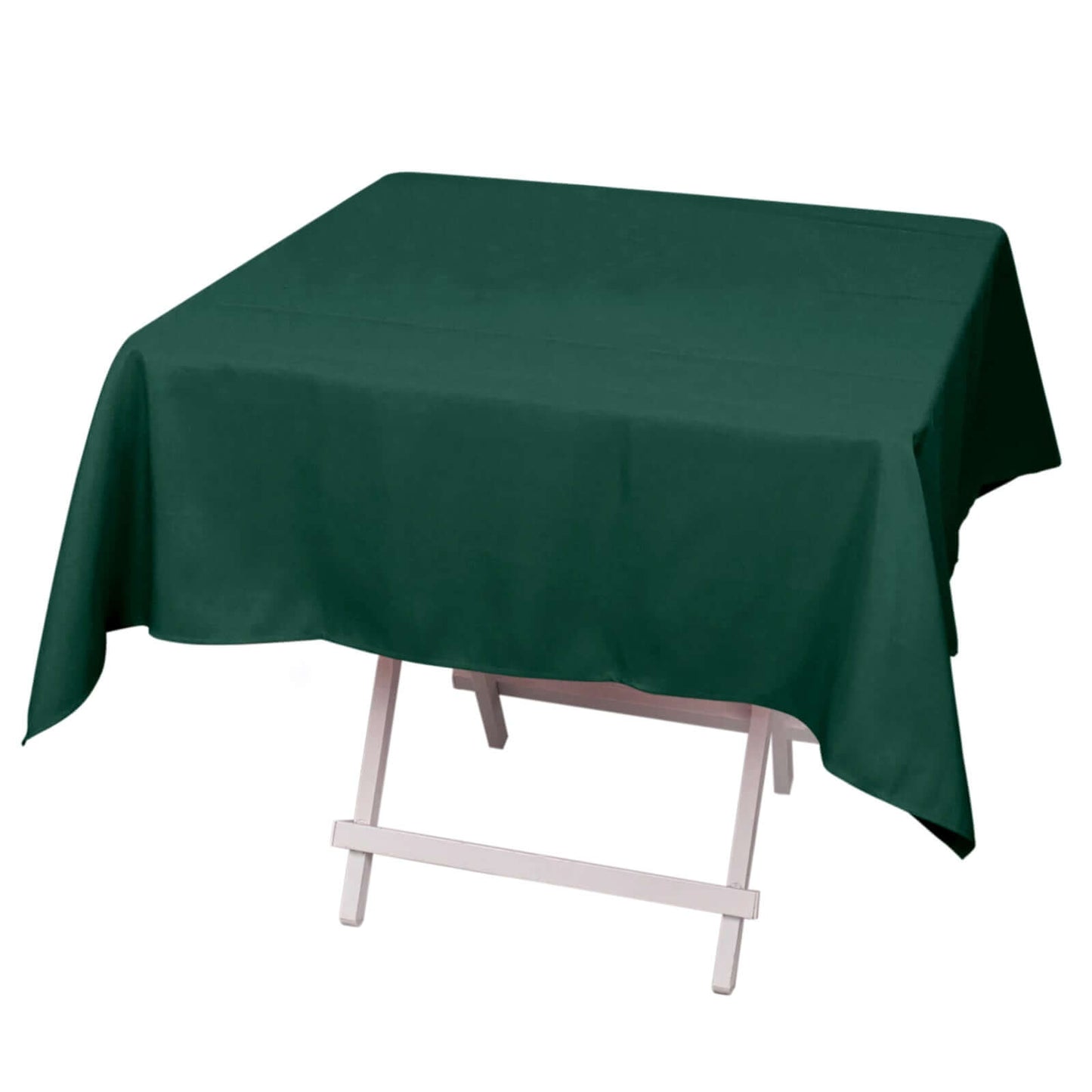 Premium Polyester 54"x54" Square Tablecloth Hunter Emerald Green - 220GSM Stain and Wrinkle-Resistant Table Cover Pro Linens