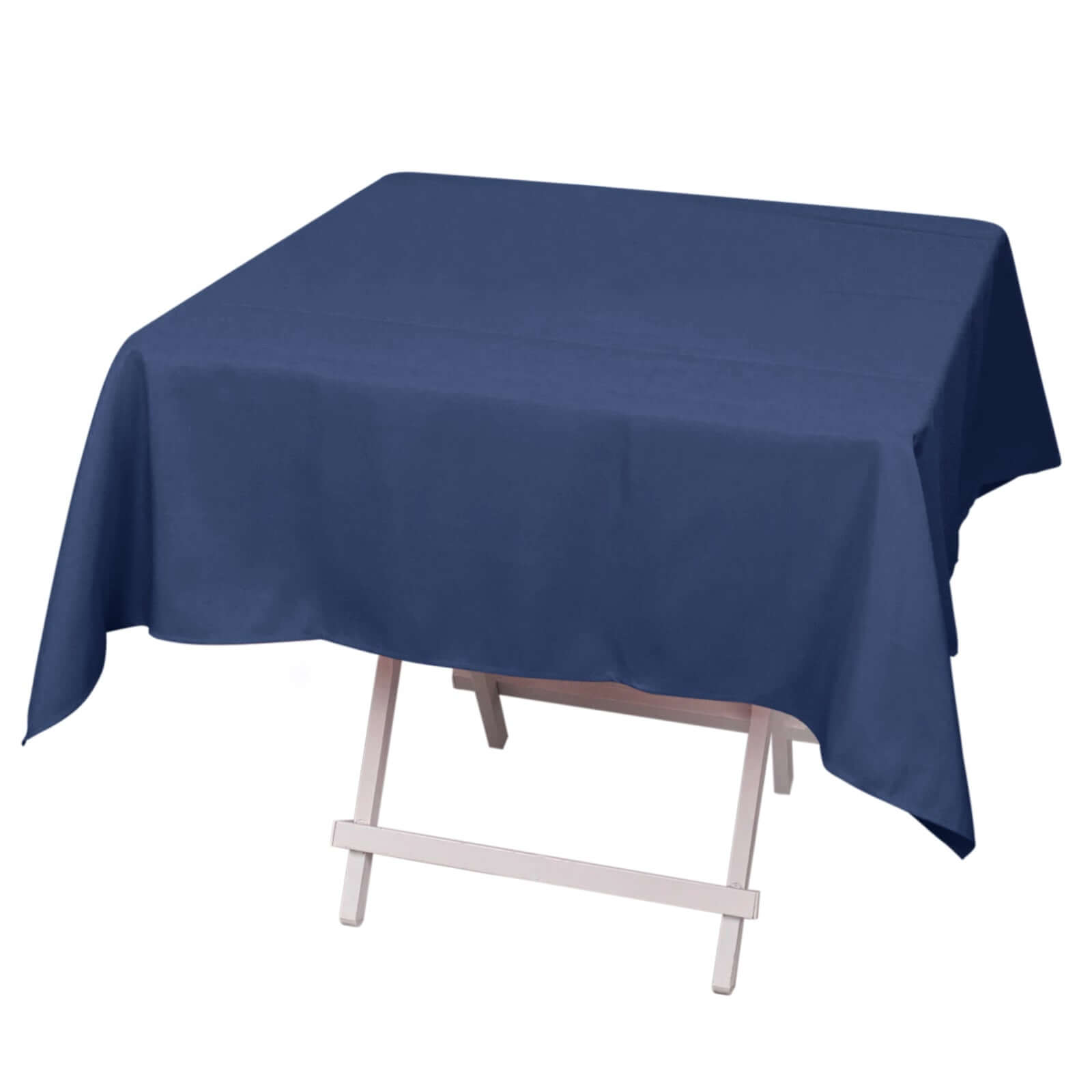 Premium Polyester 54"x54" Square Tablecloth Navy Blue - Stain and Wrinkle-Resistant 220GSM Table Cover Pro Linens