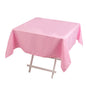 Premium Polyester 54"x54" Square Tablecloth Pink - Stain and Wrinkle-Resistant 220GSM Table Cover Pro Linens