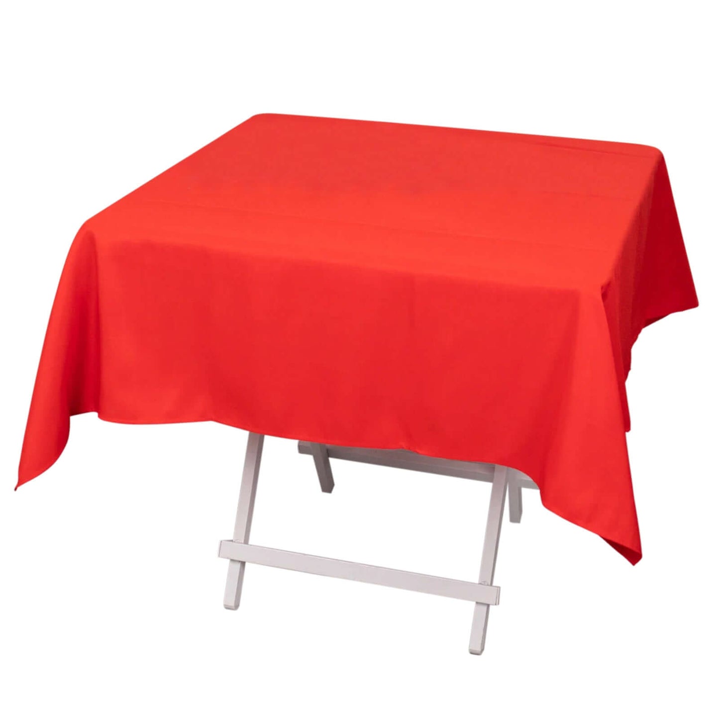 Premium Polyester 54"x54" Square Tablecloth Red - Stain and Wrinkle-Resistant 220GSM Table Cover Pro Linens