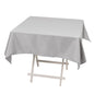 Premium Polyester 54"x54" Square Tablecloth Silver - Stain and Wrinkle-Resistant 220GSM Table Cover Pro Linens