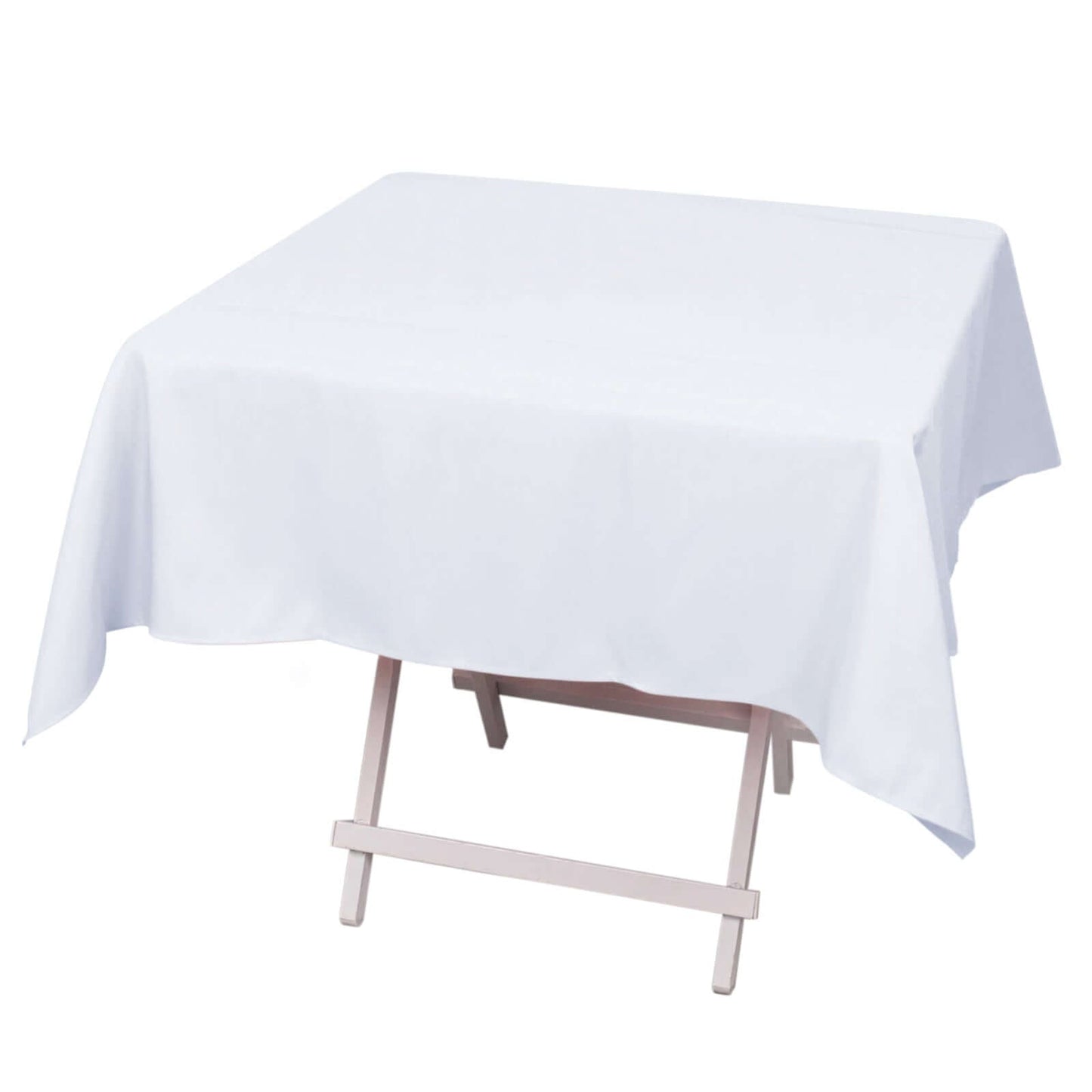 Premium Polyester 54"x54" Square Tablecloth White - Stain and Wrinkle-Resistant 220GSM Finish for Weddings & Events Pro Linens